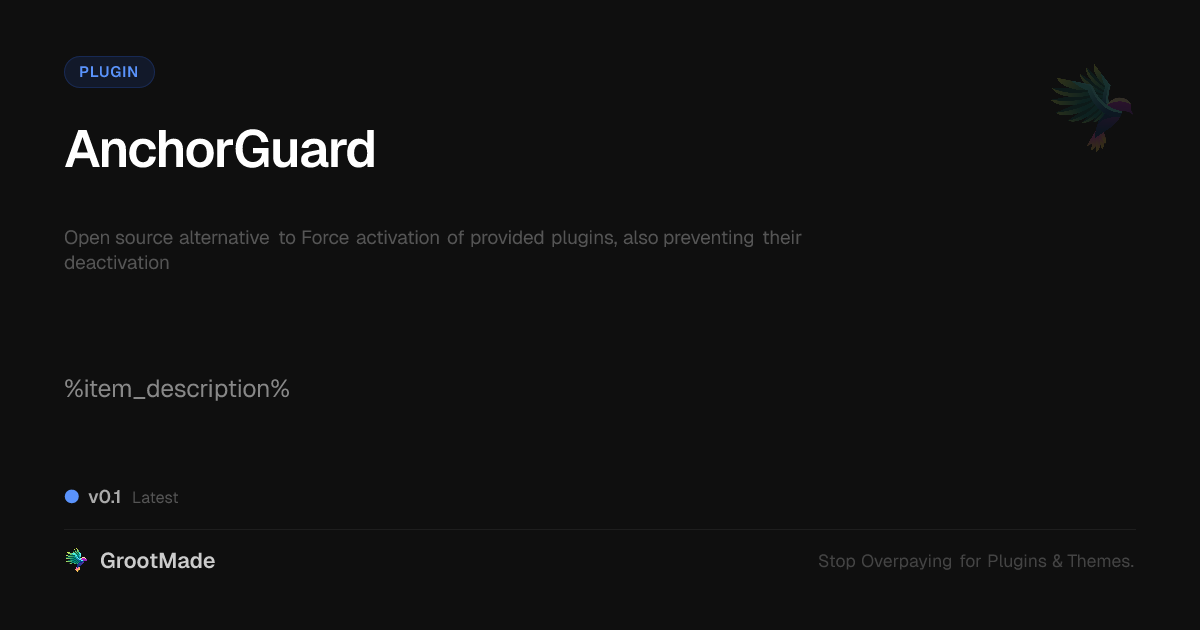 Preview of AnchorGuard