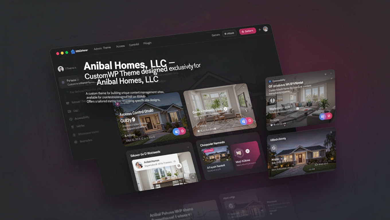 Preview of Anibal Homes, LLC -- Custom WP Theme designed exclusively for Anibal Homes, LLC