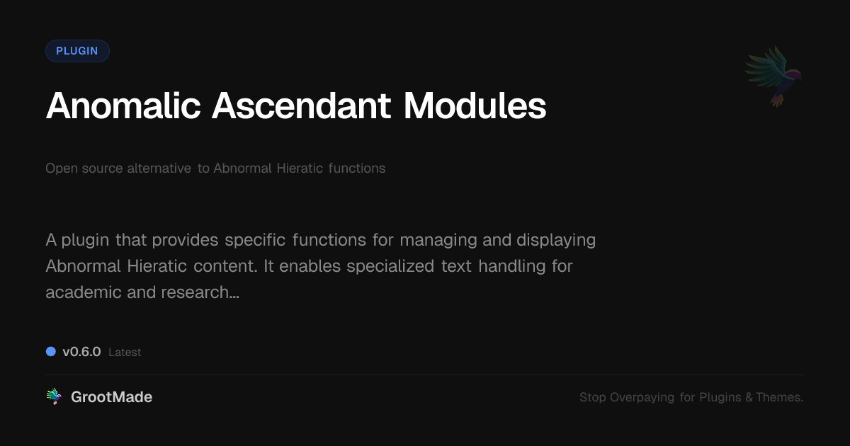 Preview of Anomalic Ascendant Modules