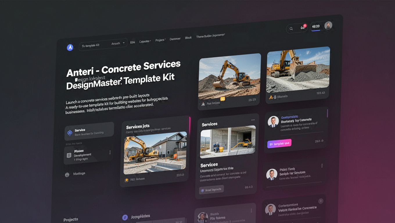 Preview of Anteri - Concrete Services DesignMaster Template Kit
