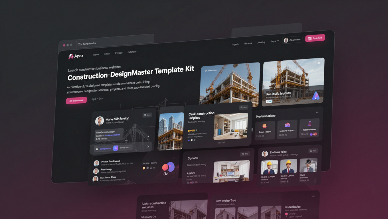 Preview of Apex - Construction DesignMaster Template Kit