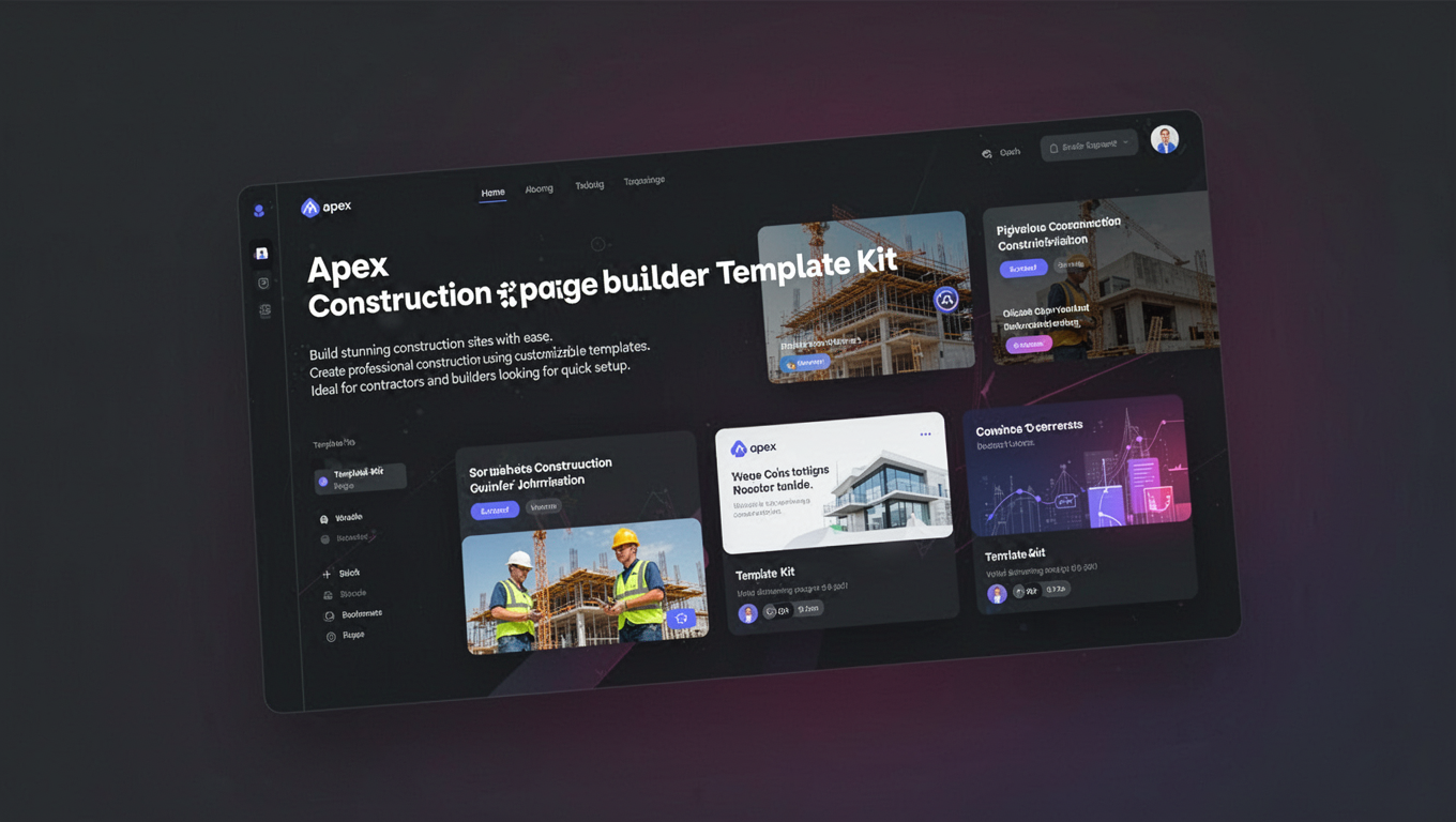 Preview of Apex - Construction Elementor Template Kit