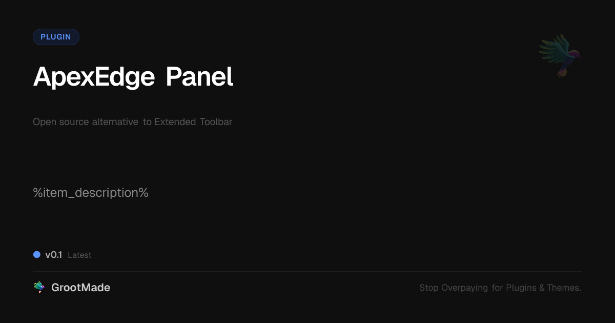 Preview of ApexEdge Panel