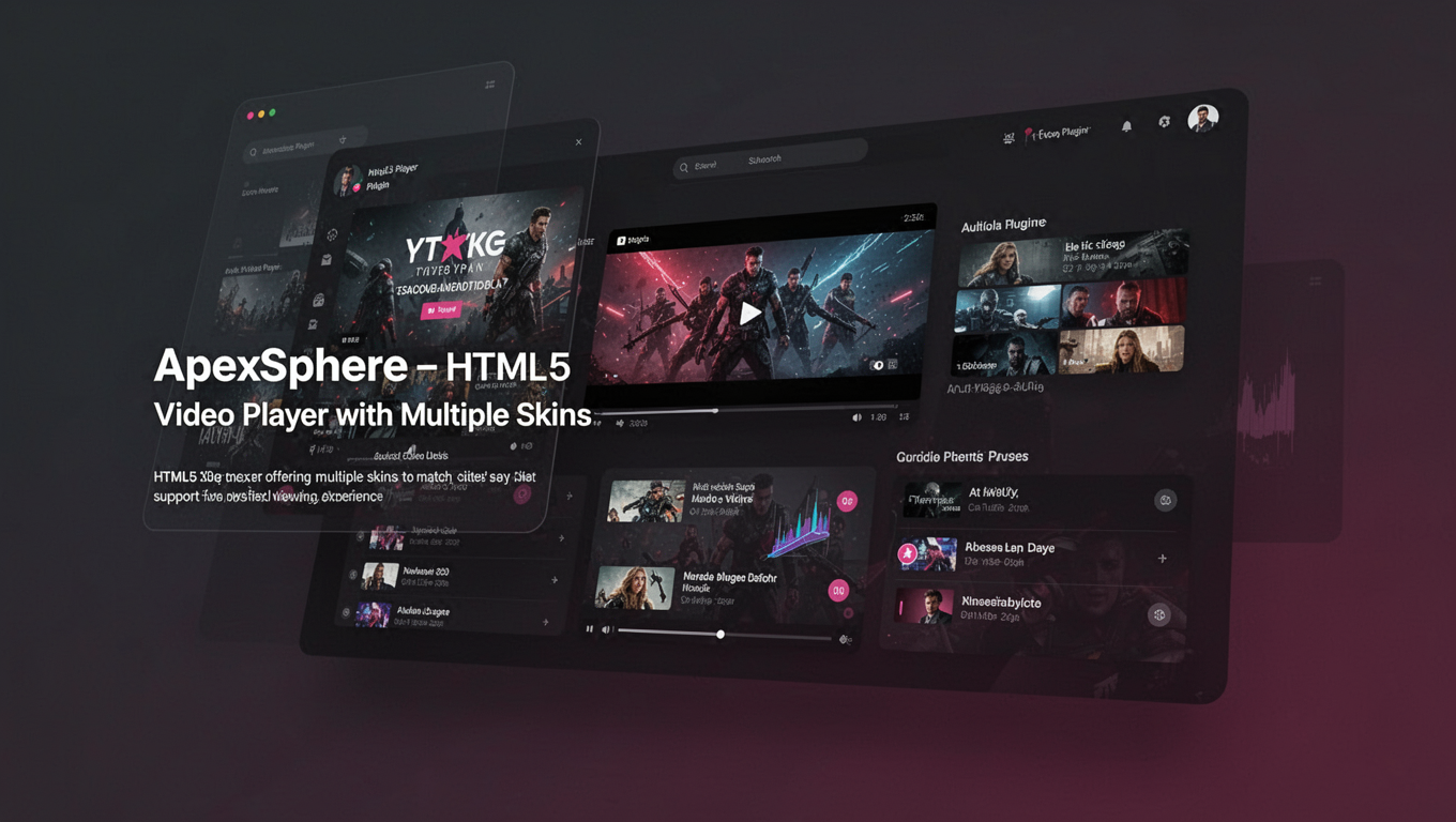 Preview of ApexSphere - HTML5 Video Player with Multiple Skins