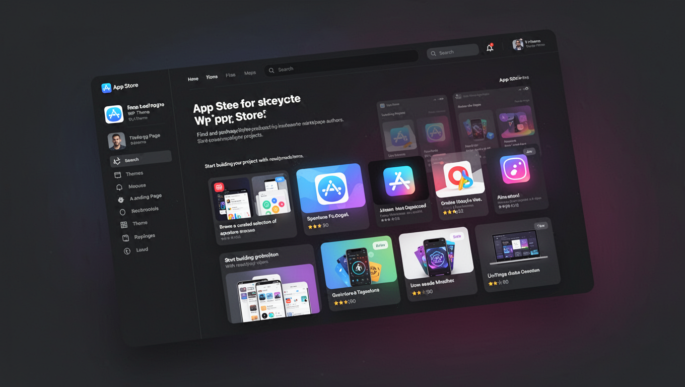 Preview of App Store - App Landing Page WP Theme