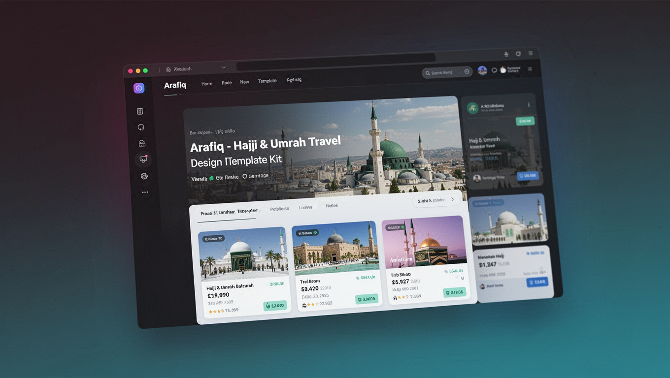 Preview of Arafiq - Hajj & Umrah Travel DesignMaster Template Kit