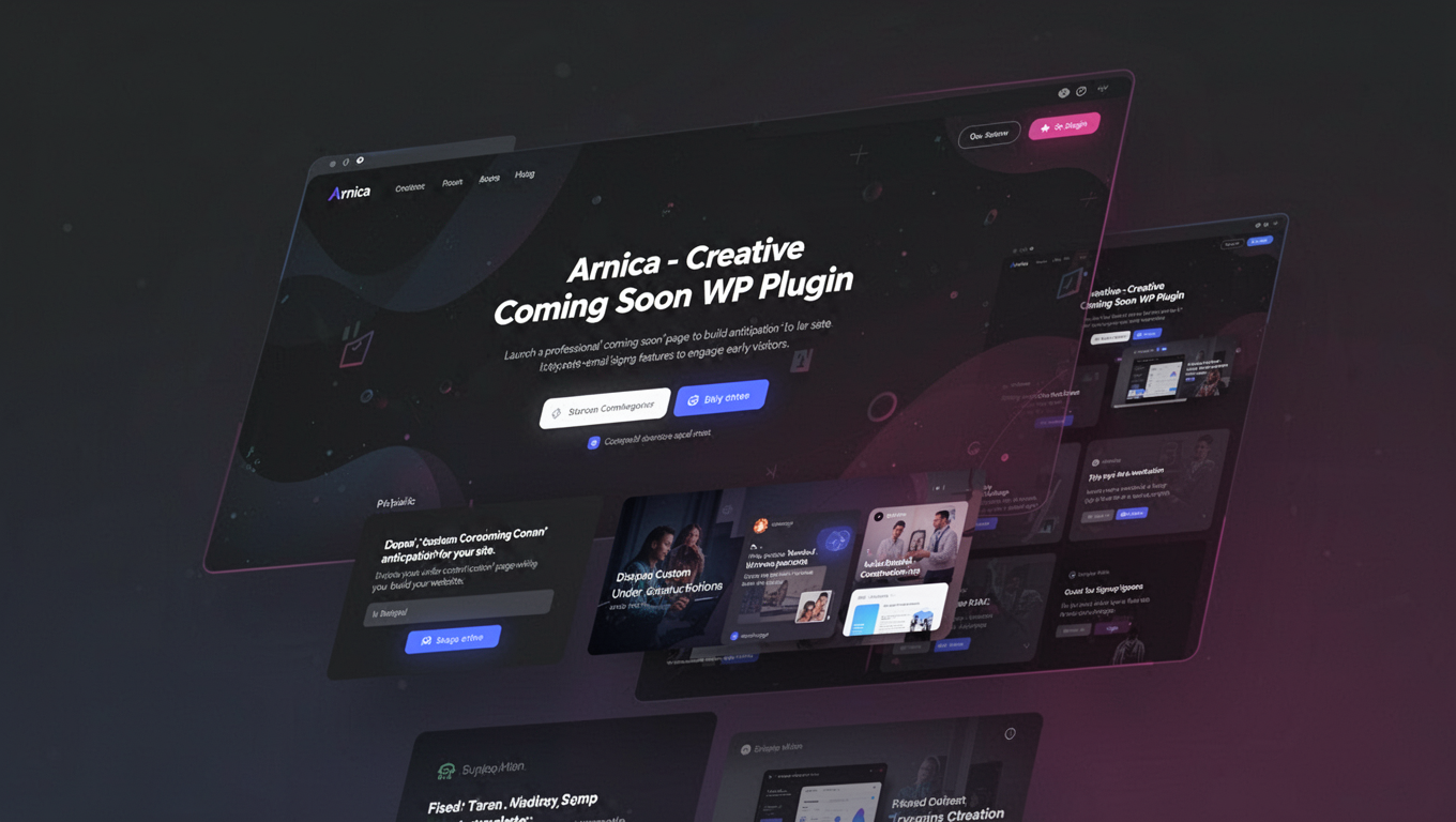 Preview of Arnica - Creative Coming Soon WP Plugin