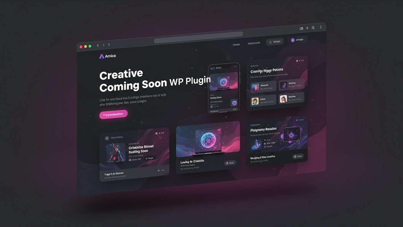Preview of Arnica - Creative Coming Soon WP Plugin