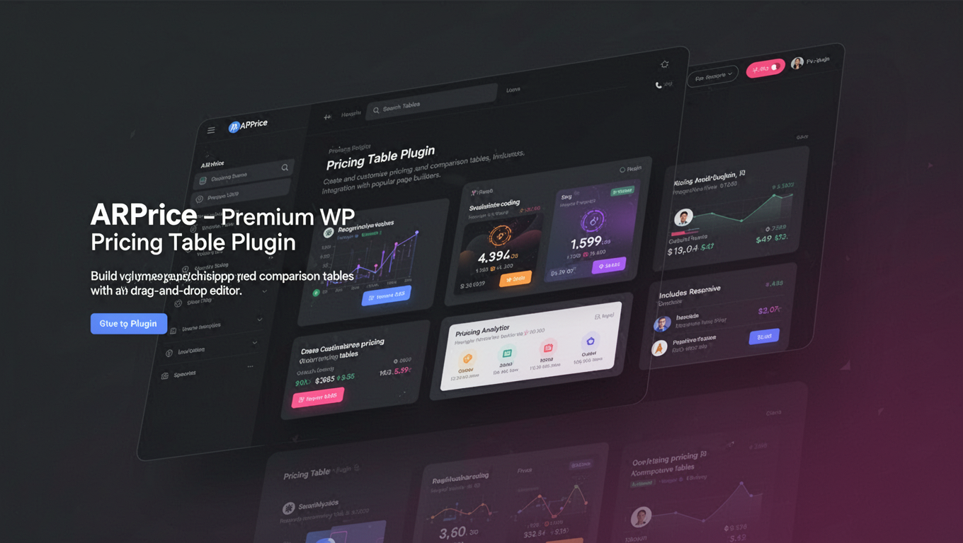 Preview of ARPrice - Premium WP Pricing Table Plugin