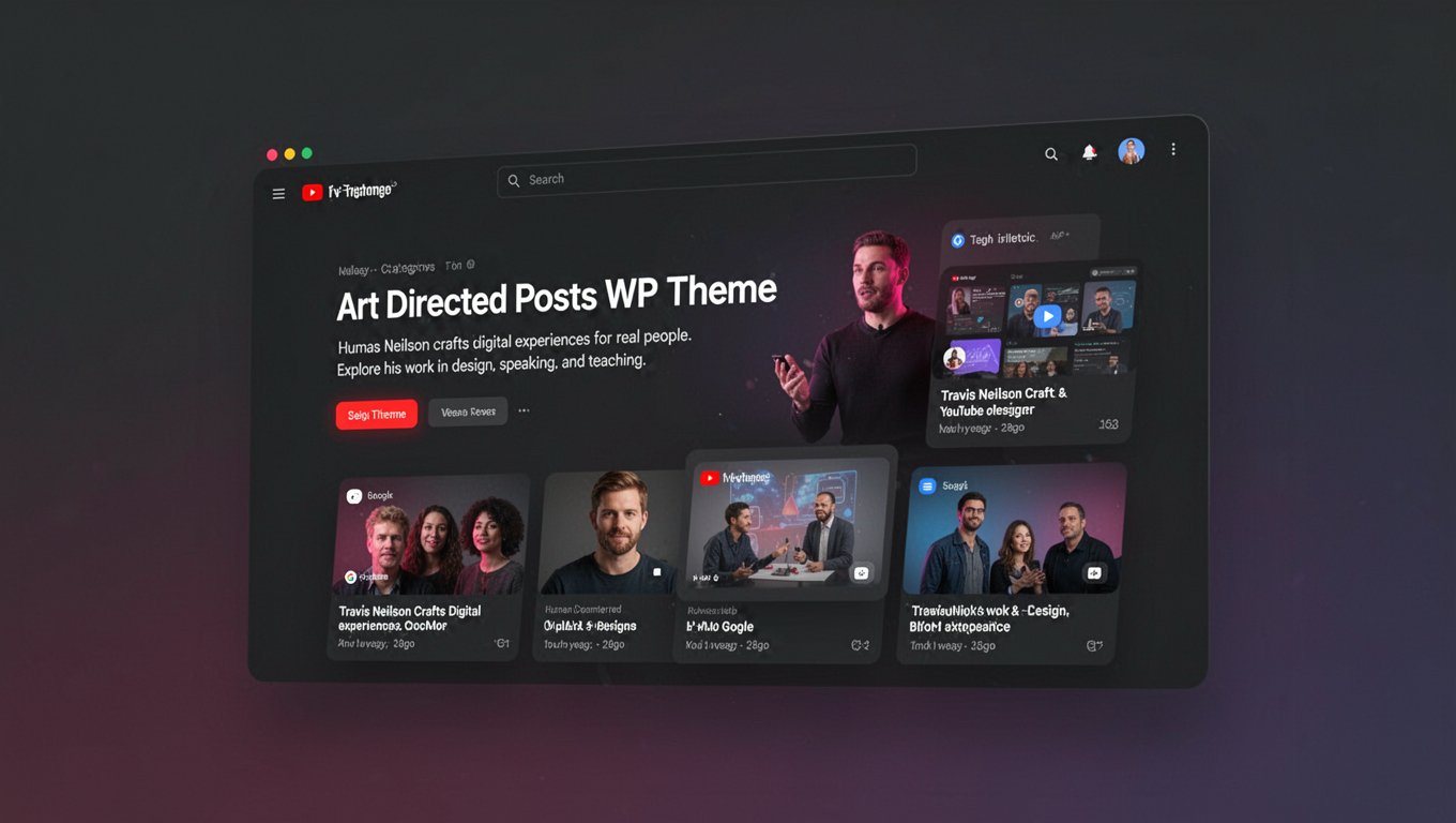 Preview of Art Directed Posts WP Theme