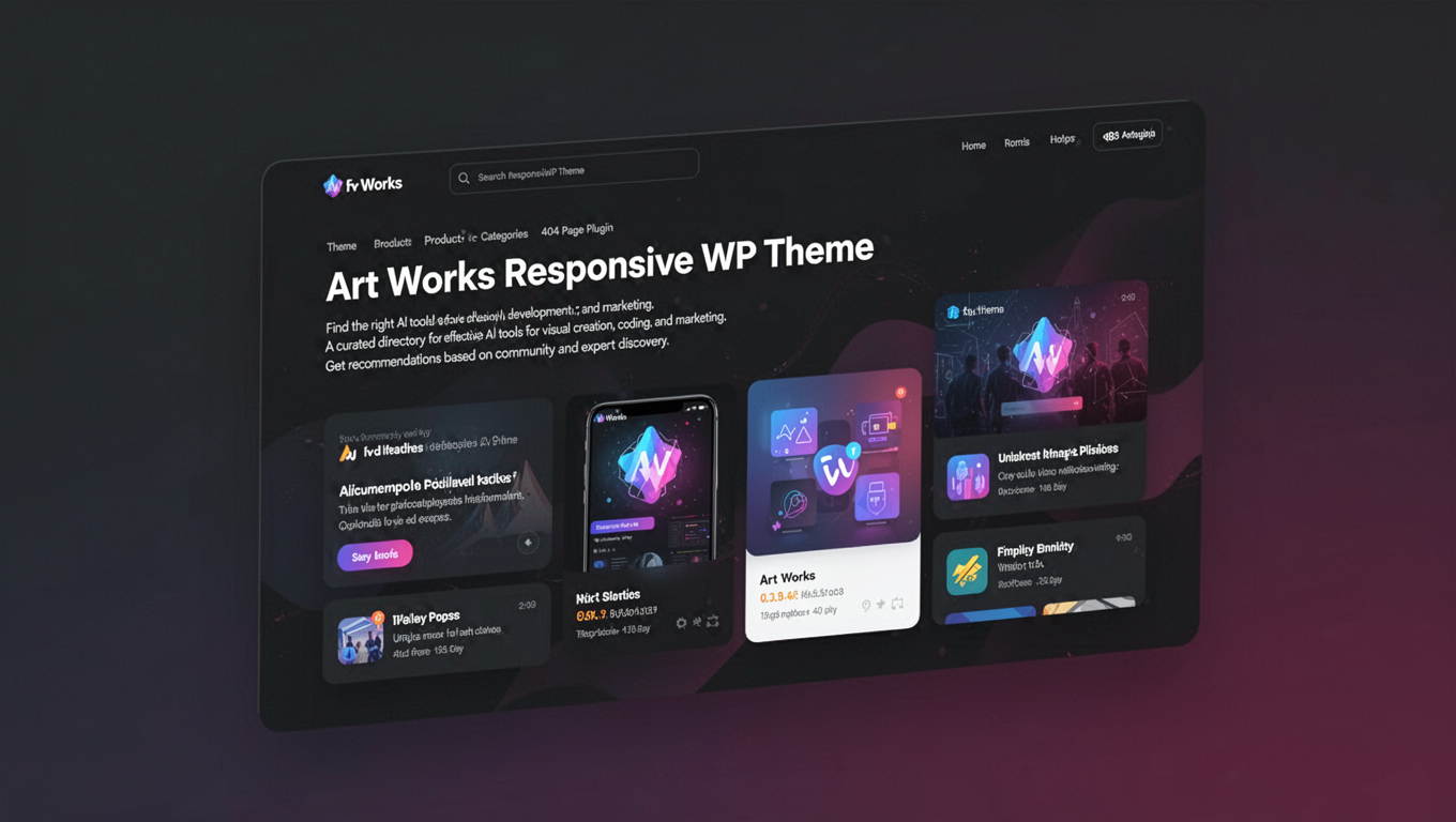 Preview of Art Works Responsive WP Theme