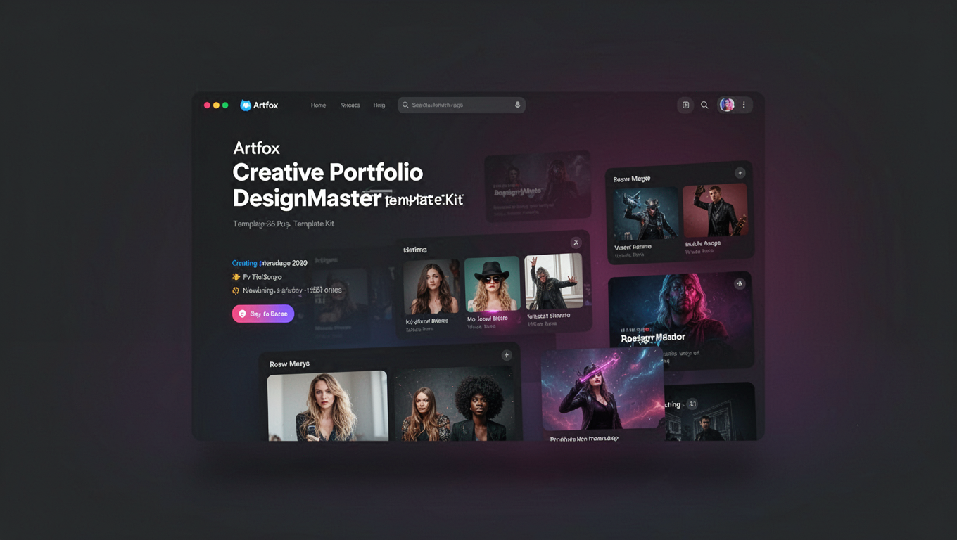 Preview of Artfox Creative Portfolio DesignMaster Template Kit