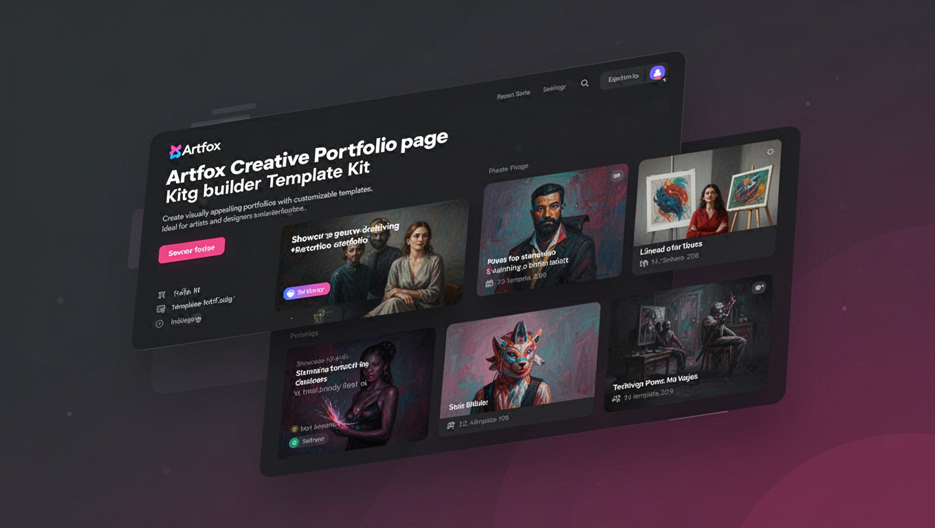 Preview of Artfox Creative Portfolio Elementor Template Kit