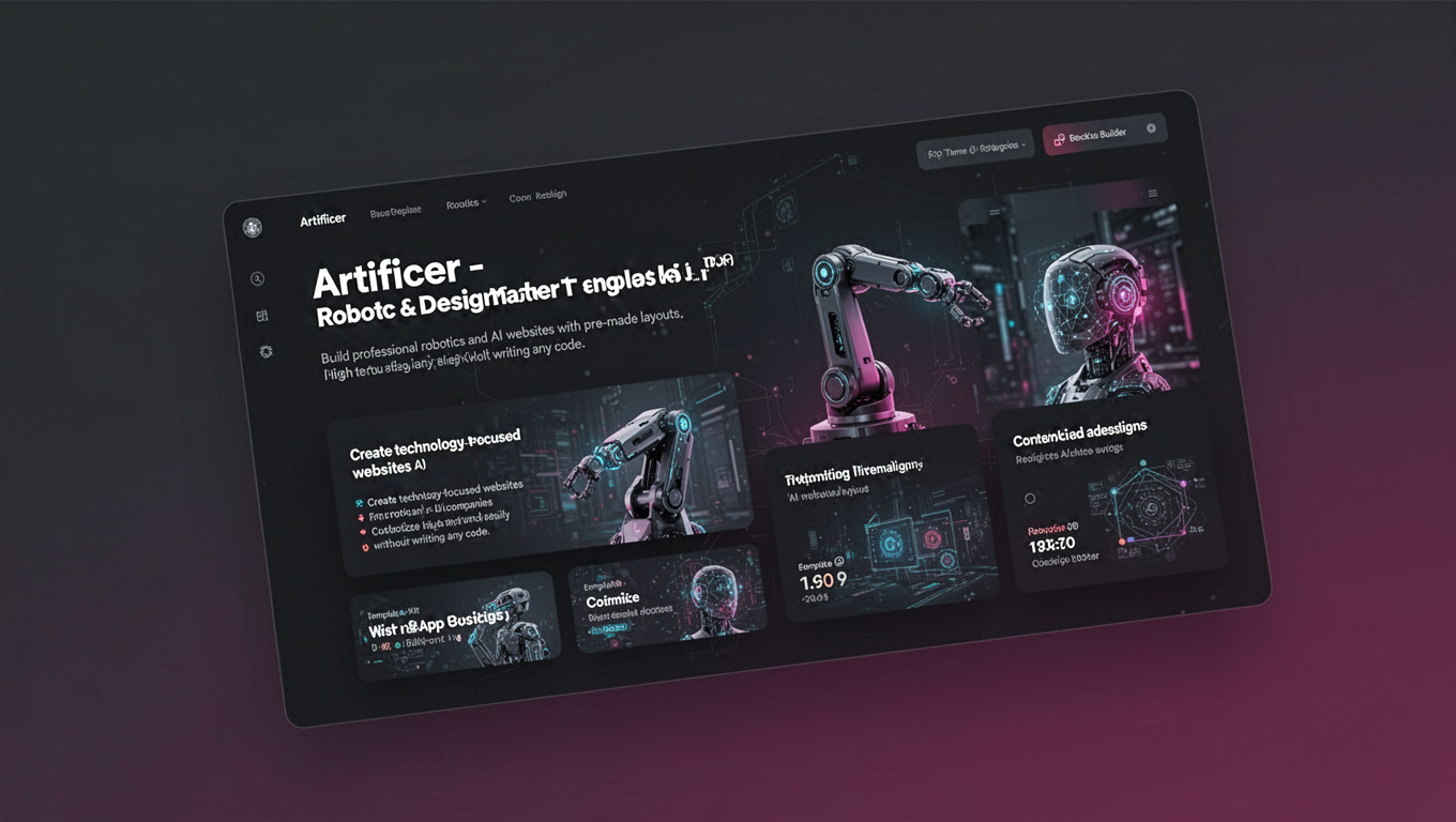 Preview of Artificer - Robotics & AI DesignMaster Template Kit