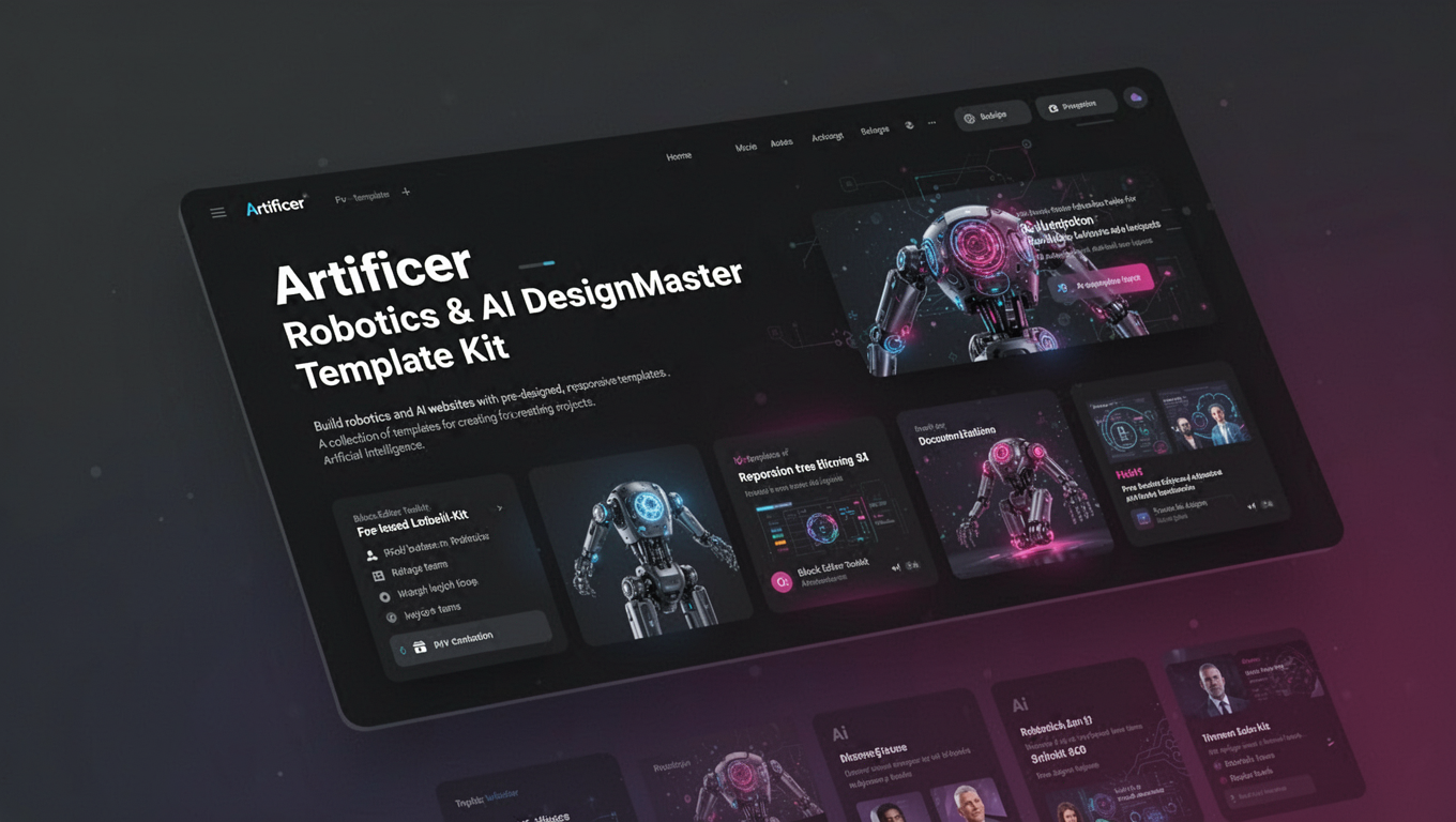 Preview of Artificer - Robotics & AI DesignMaster Template Kit
