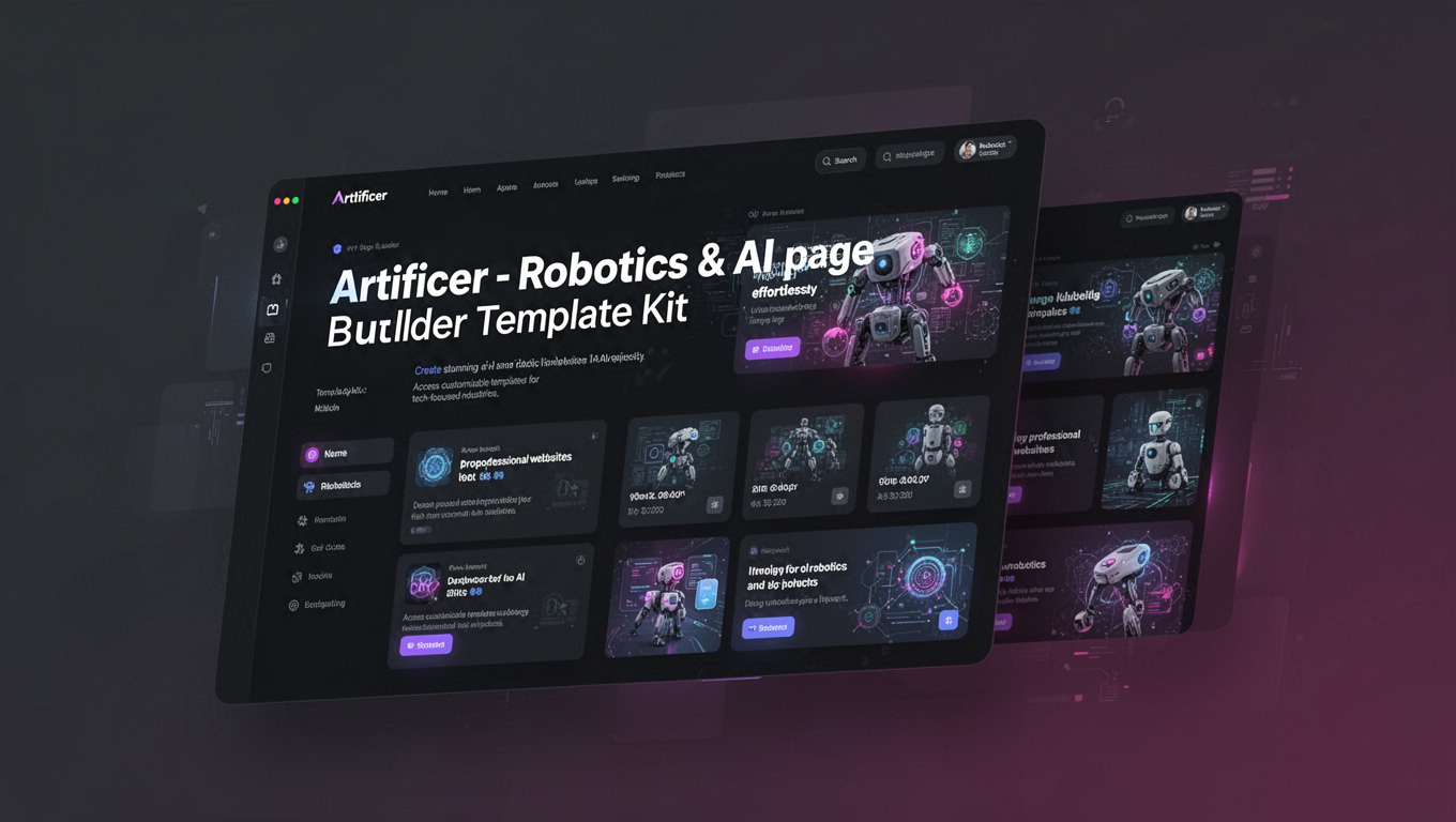 Preview of Artificer - Robotics & AI Elementor Template Kit