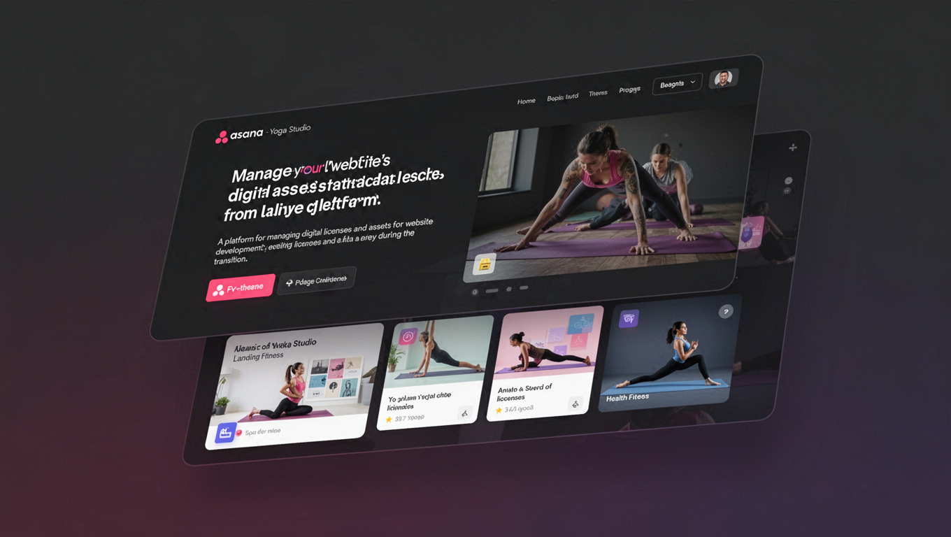 Preview of Asana - Yoga Studio Landing page