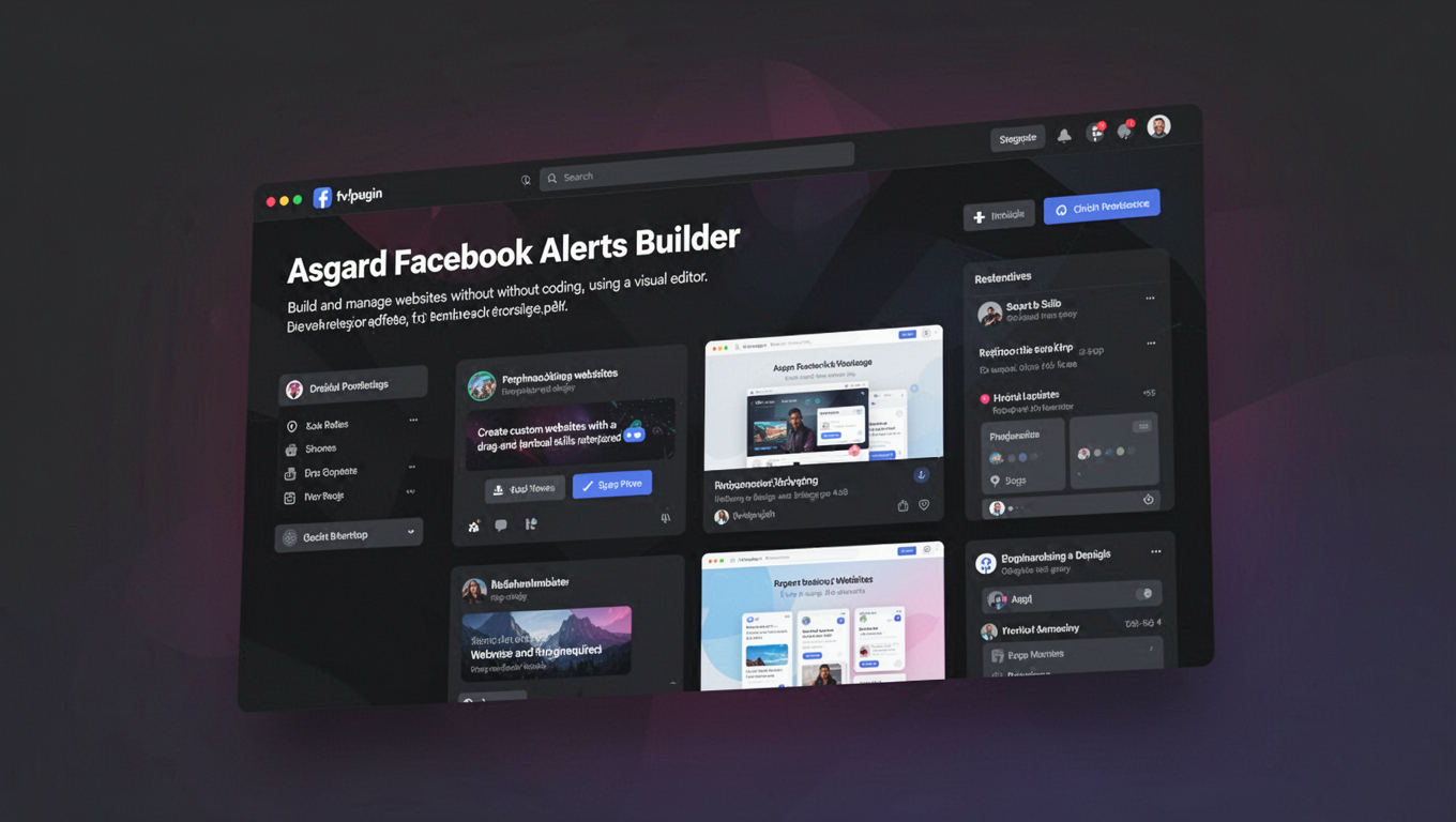 Preview of Asgard Facebook Alerts Builder