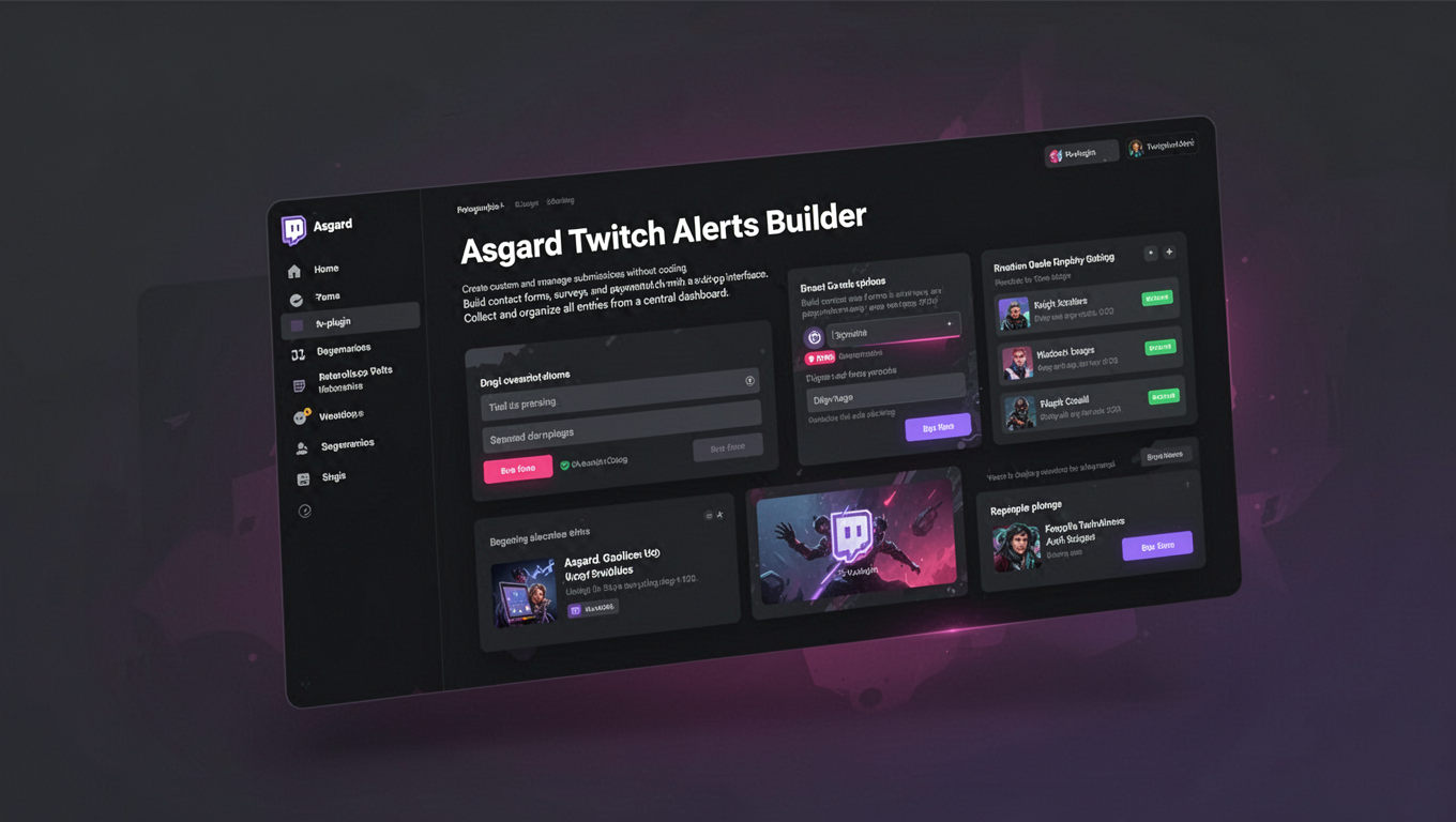 Preview of Asgard Twitch Alerts Builder