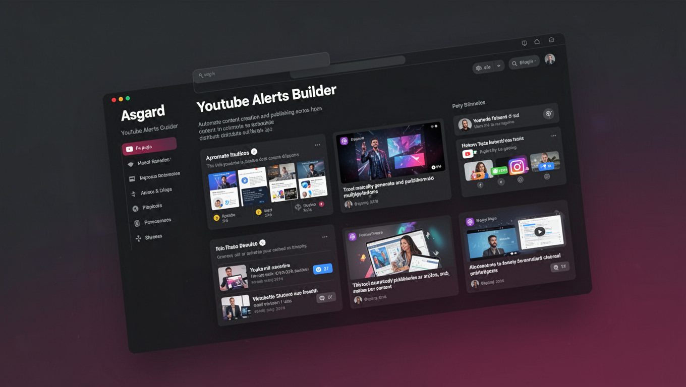 Preview of Asgard Youtube Alerts Builder