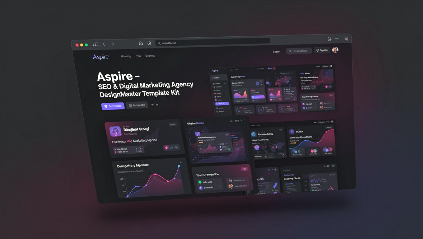 Preview of Aspire - SEO & Digital Marketing Agency DesignMaster Template Kit
