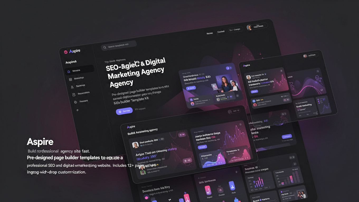 Preview of Aspire - SEO & Digital Marketing Agency Elementor Template Kit
