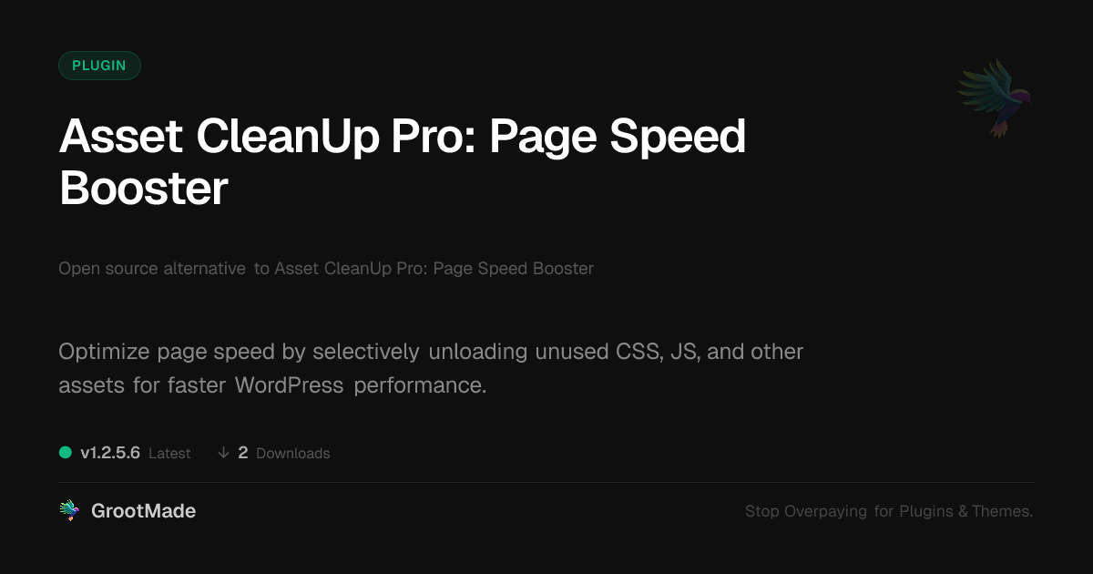 Preview of Asset CleanUp Pro: Page Speed Booster