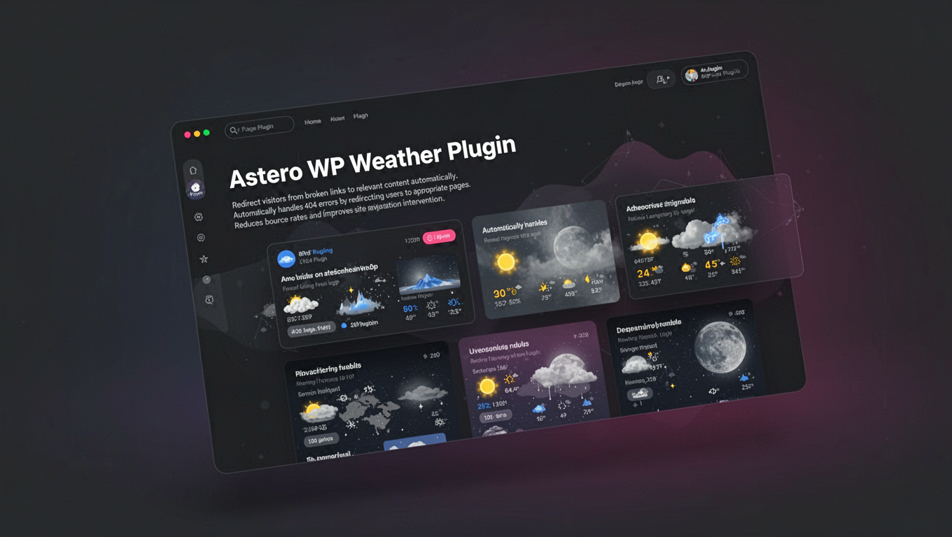 Preview of Astero WP Weather Plugin