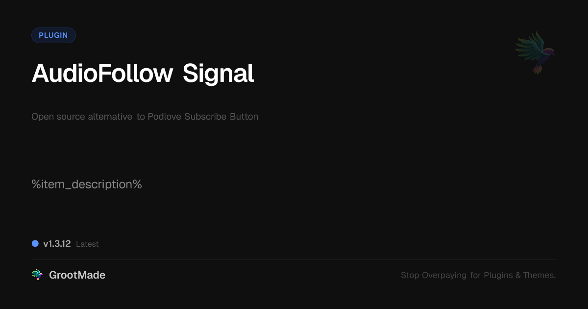 Preview of AudioFollow Signal