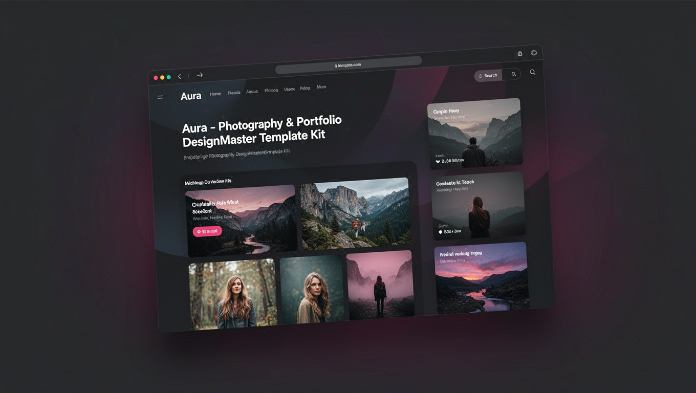 Preview of Aura - Photography & Portfolio DesignMaster Template Kit