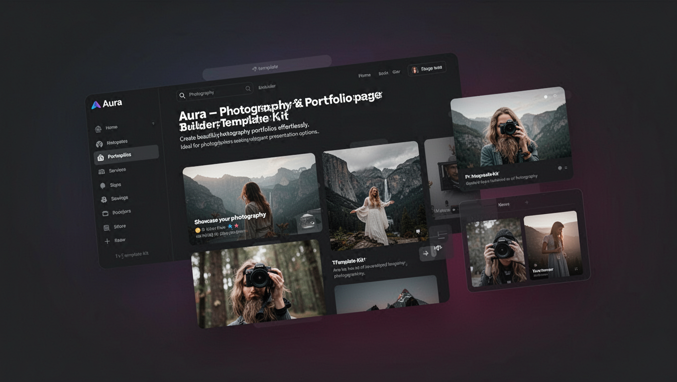 Preview of Aura - Photography & Portfolio Elementor Template Kit