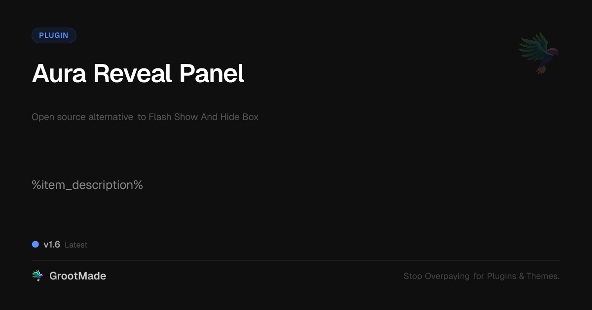 Preview of Aura Reveal Panel