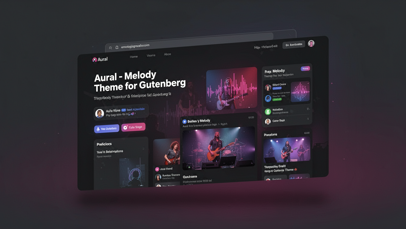 Preview of Aural - Melody Theme for Gutenberg