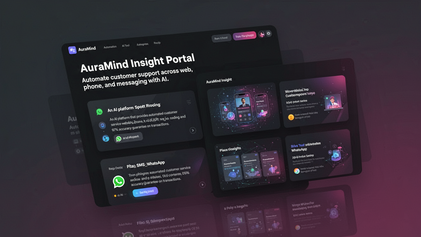Preview of AuraMind Insight Portal