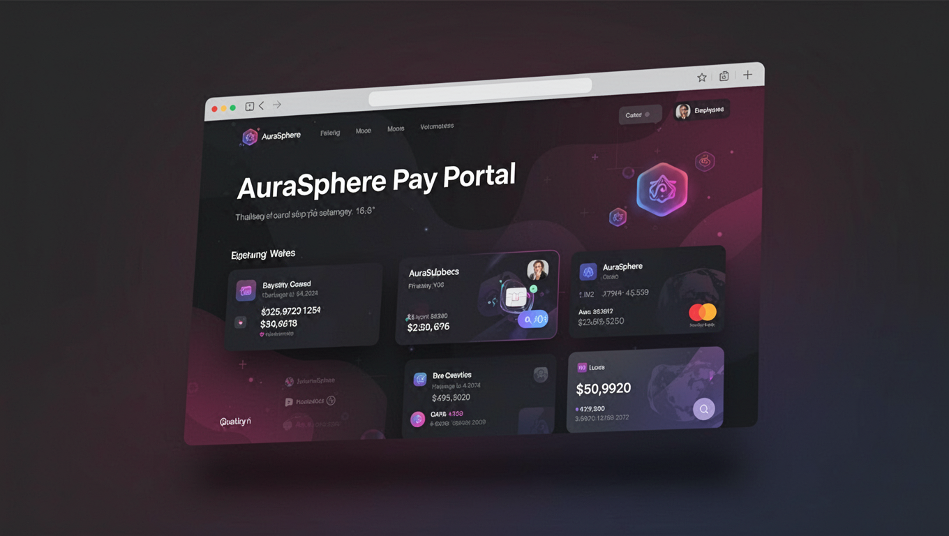 Preview of AuraSphere Pay Portal