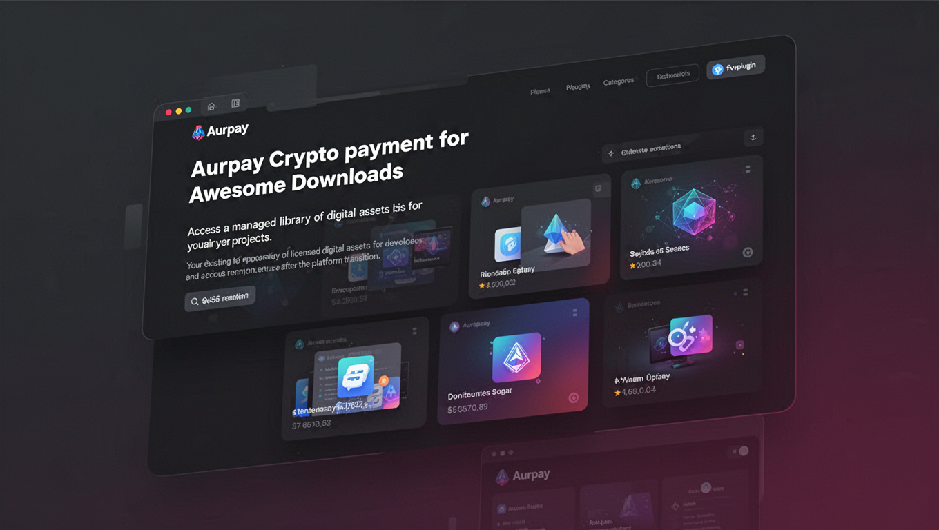Preview of Aurpay Crypto payment for Awesome Downloads