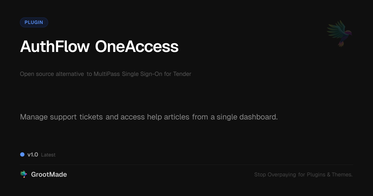 Preview of AuthFlow OneAccess