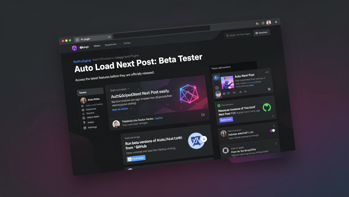 Preview of Auto Load Next Post: Beta Tester