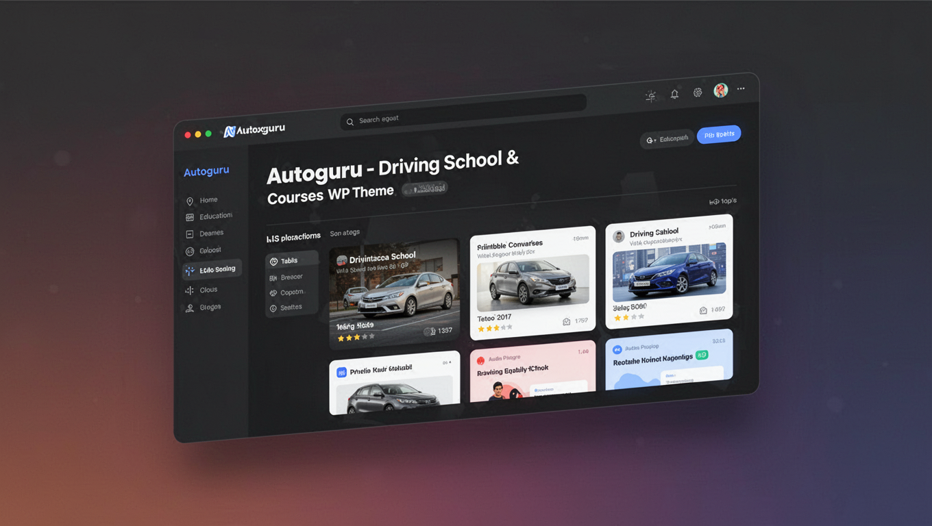 Preview of Autoguru - Driving School & Courses WP Theme