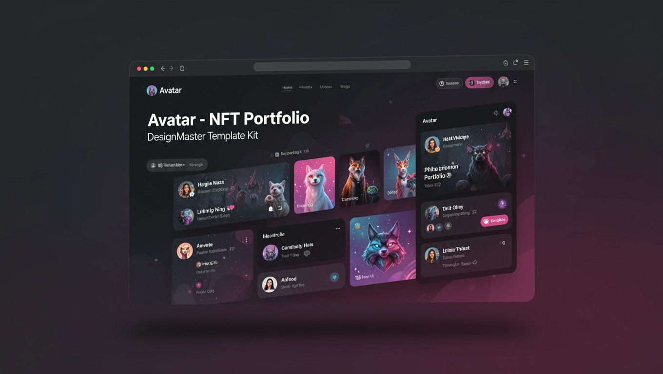 Preview of Avatar - NFT Portfolio DesignMaster Template Kit