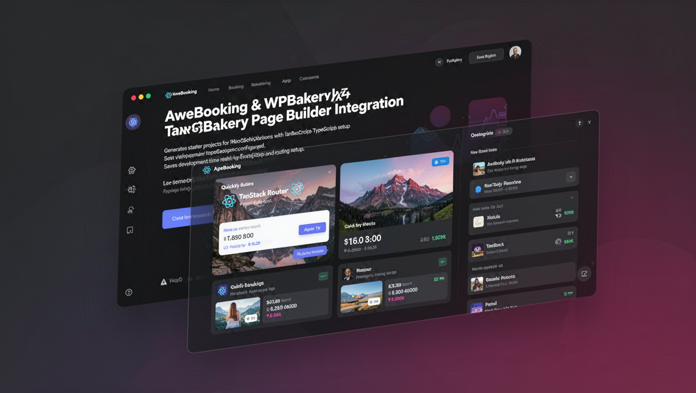 Preview of AweBooking & WPBakery Page Builder Integration