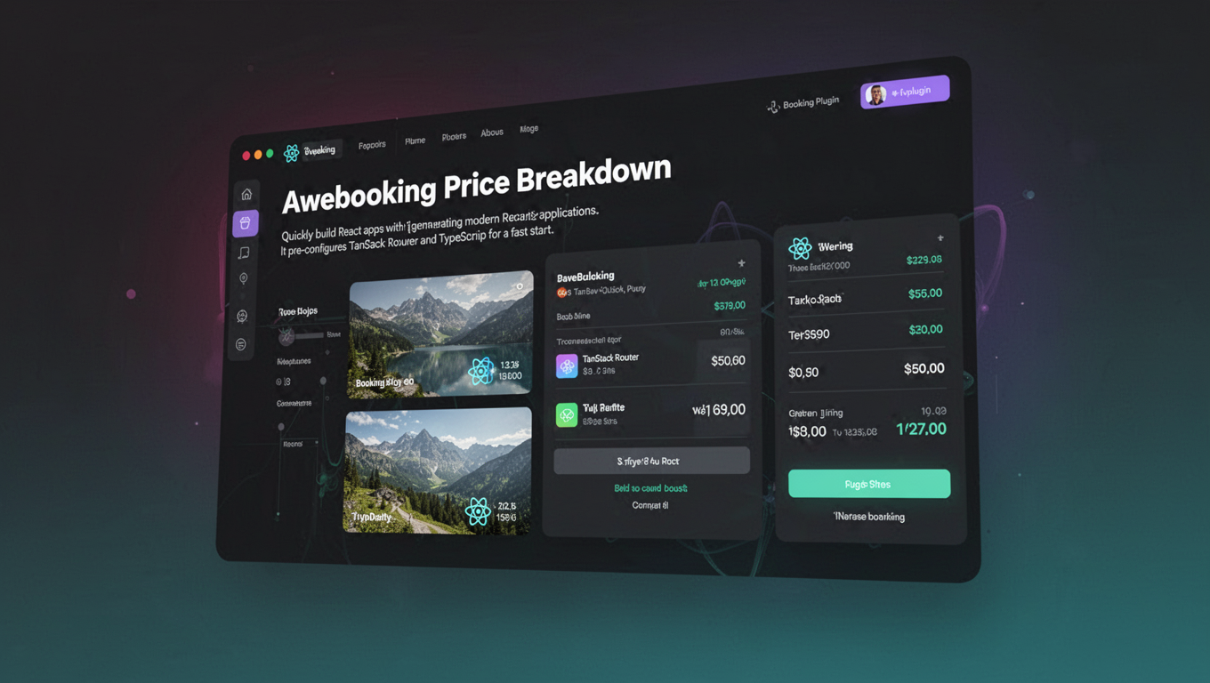 Preview of Awebooking Price Breakdown
