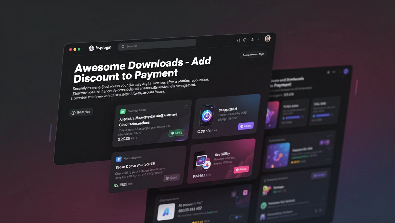 Preview of Awesome Downloads - Add Discount to Payment