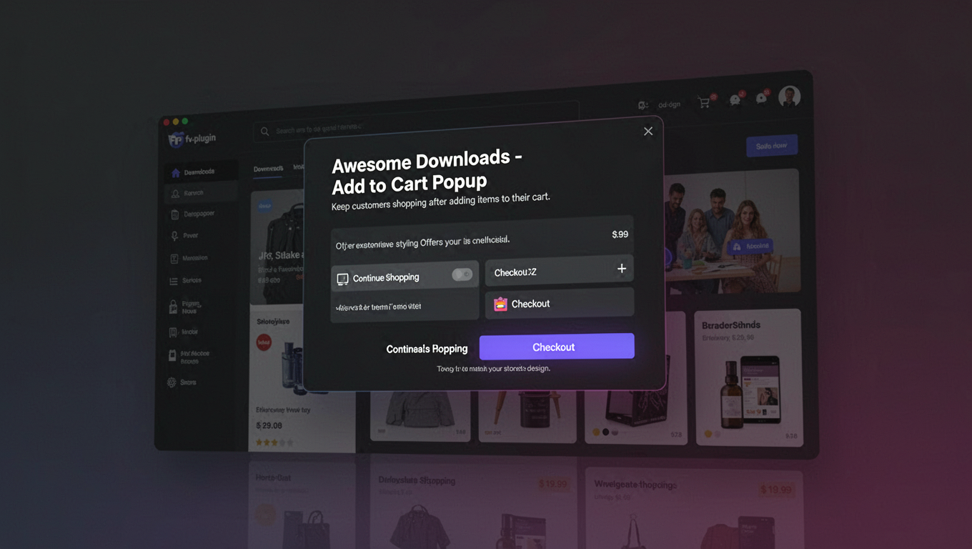 Preview of Awesome Downloads - Add to Cart Popup