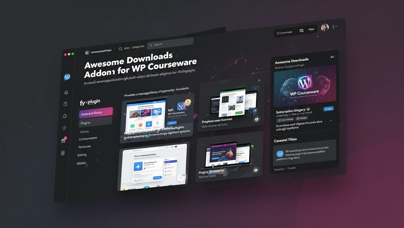 Preview of Awesome Downloads Addon for WP Courseware