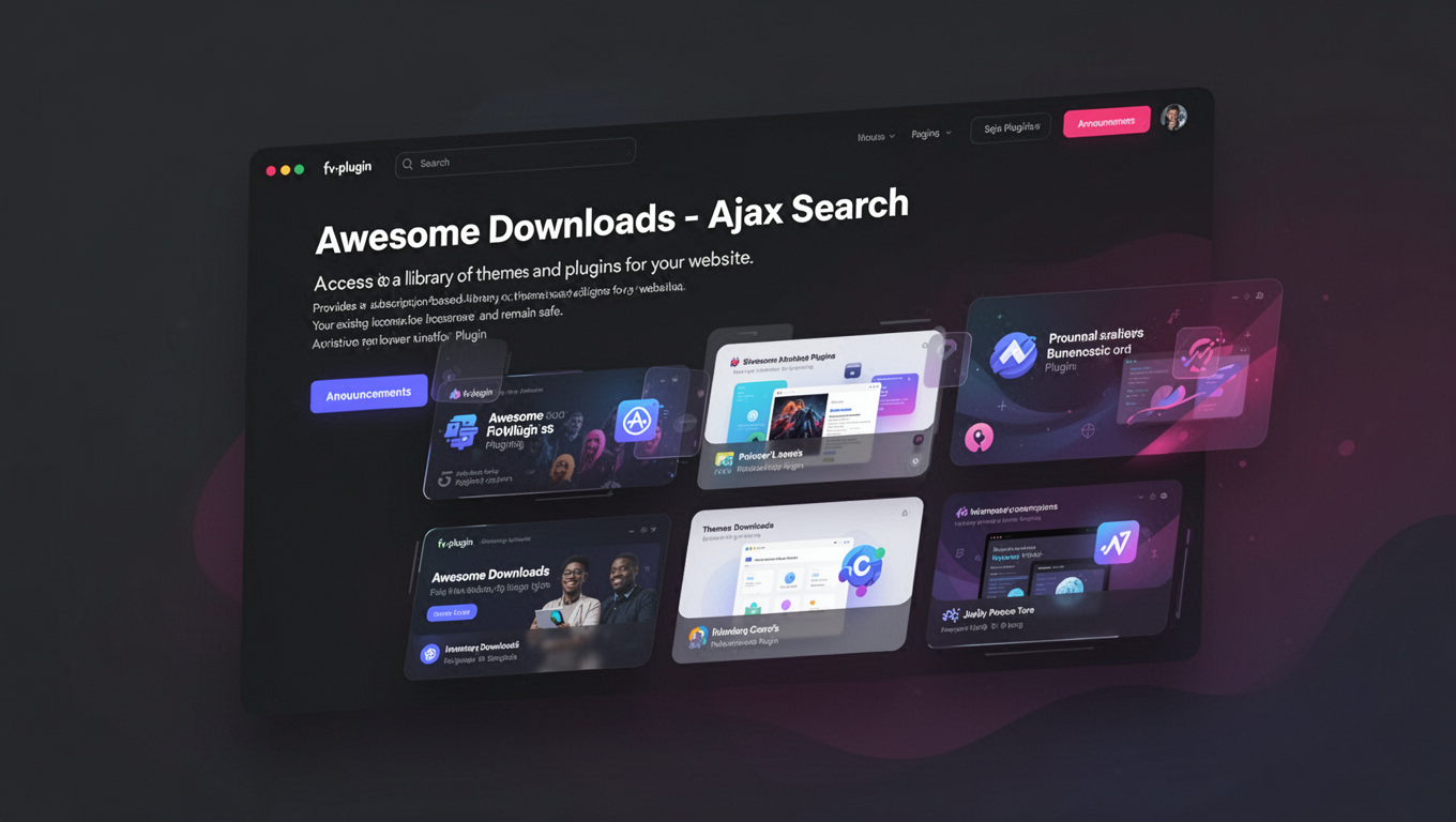 Preview of Awesome Downloads - Ajax Search