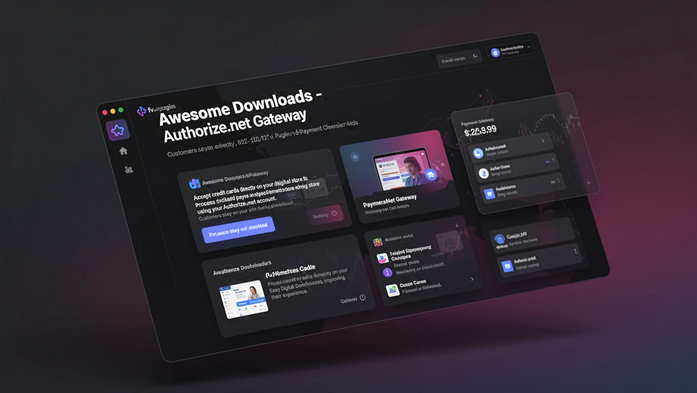 Preview of Awesome Downloads - Authorize.net Gateway