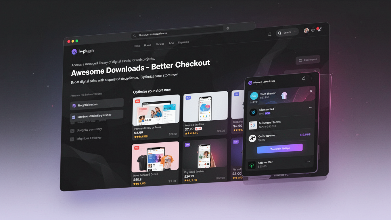 Preview of Awesome Downloads - Better Checkout