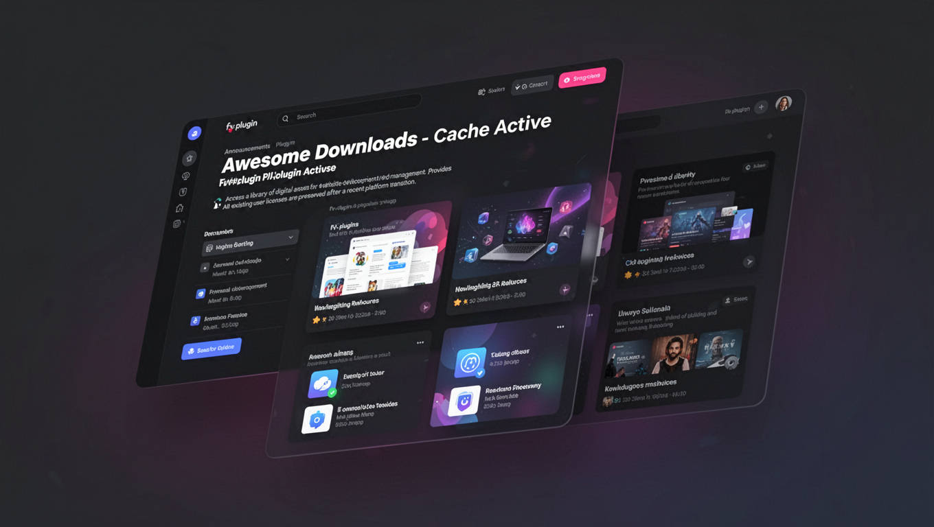 Preview of Awesome Downloads - Cache Plugin Active