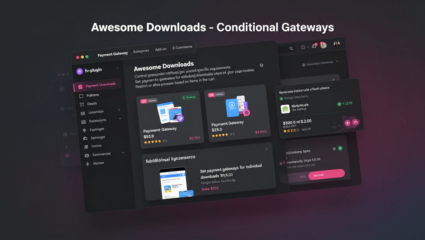 Preview of Awesome Downloads - Conditional Gateways